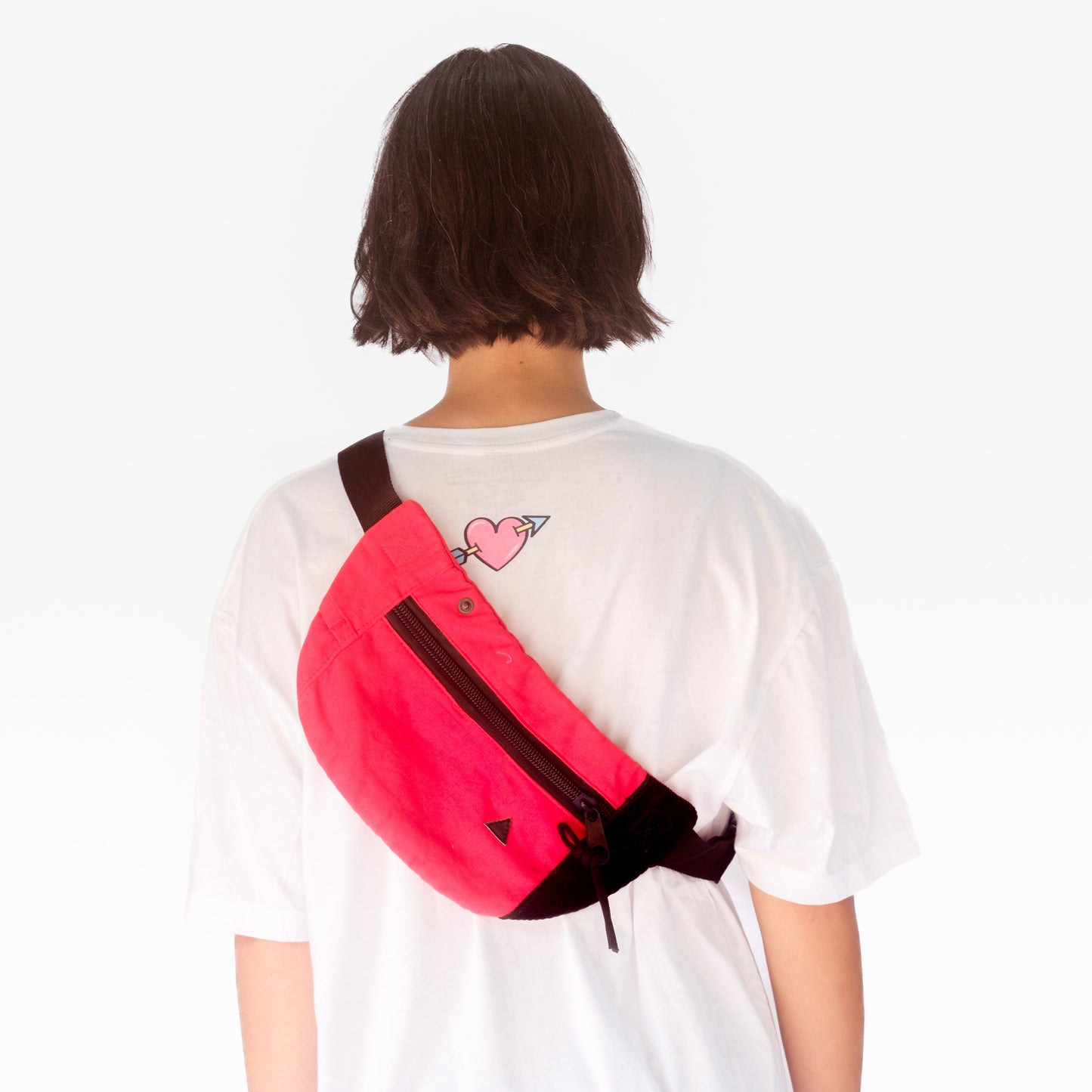 Bolso bandolera rojo neón de REMATE