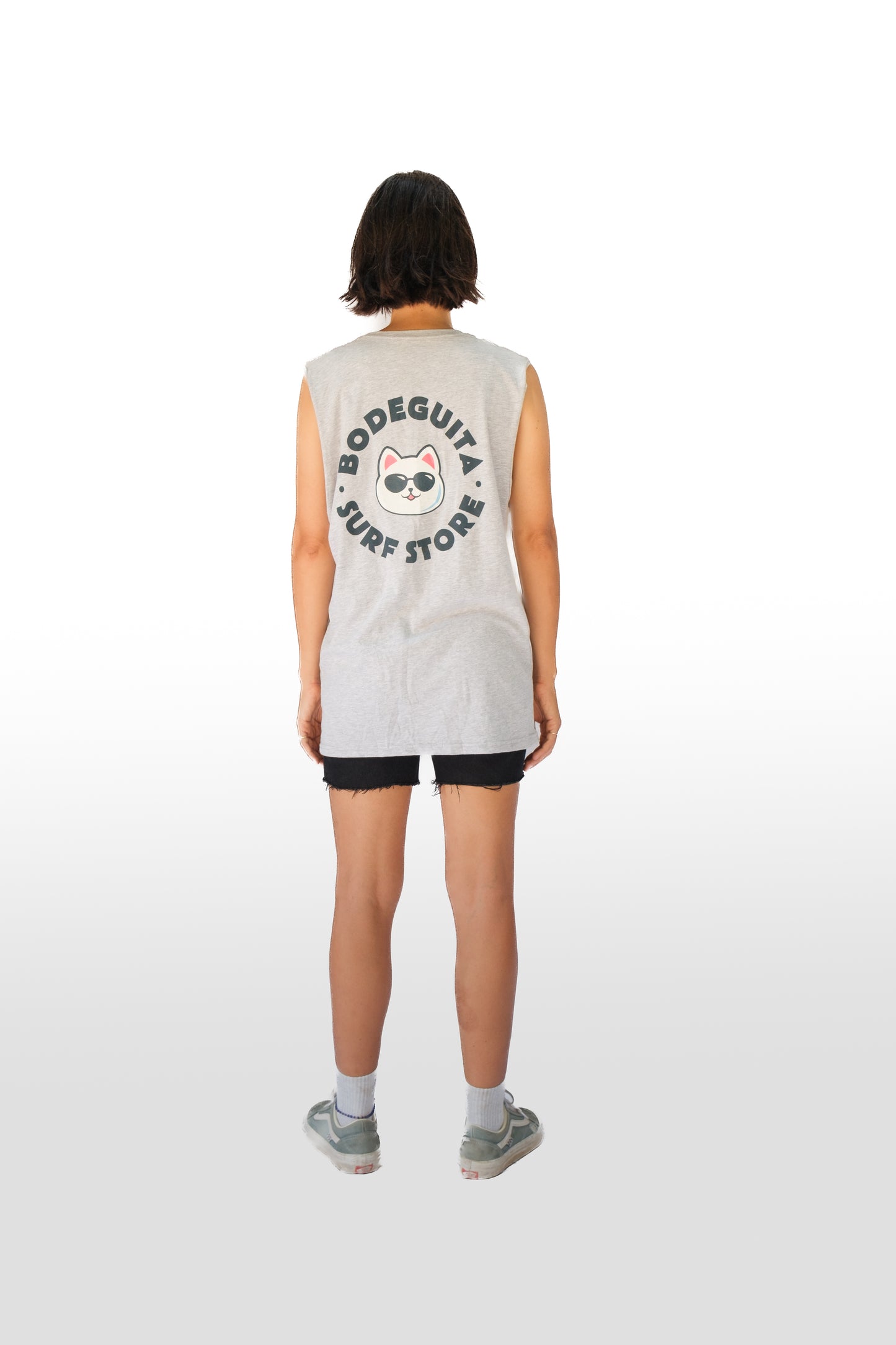 Camiseta sin mangas con el logo de Bodeguita Cat Stamp