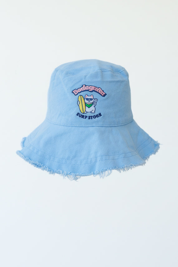 Blue Bucket Hat - Surf Cat