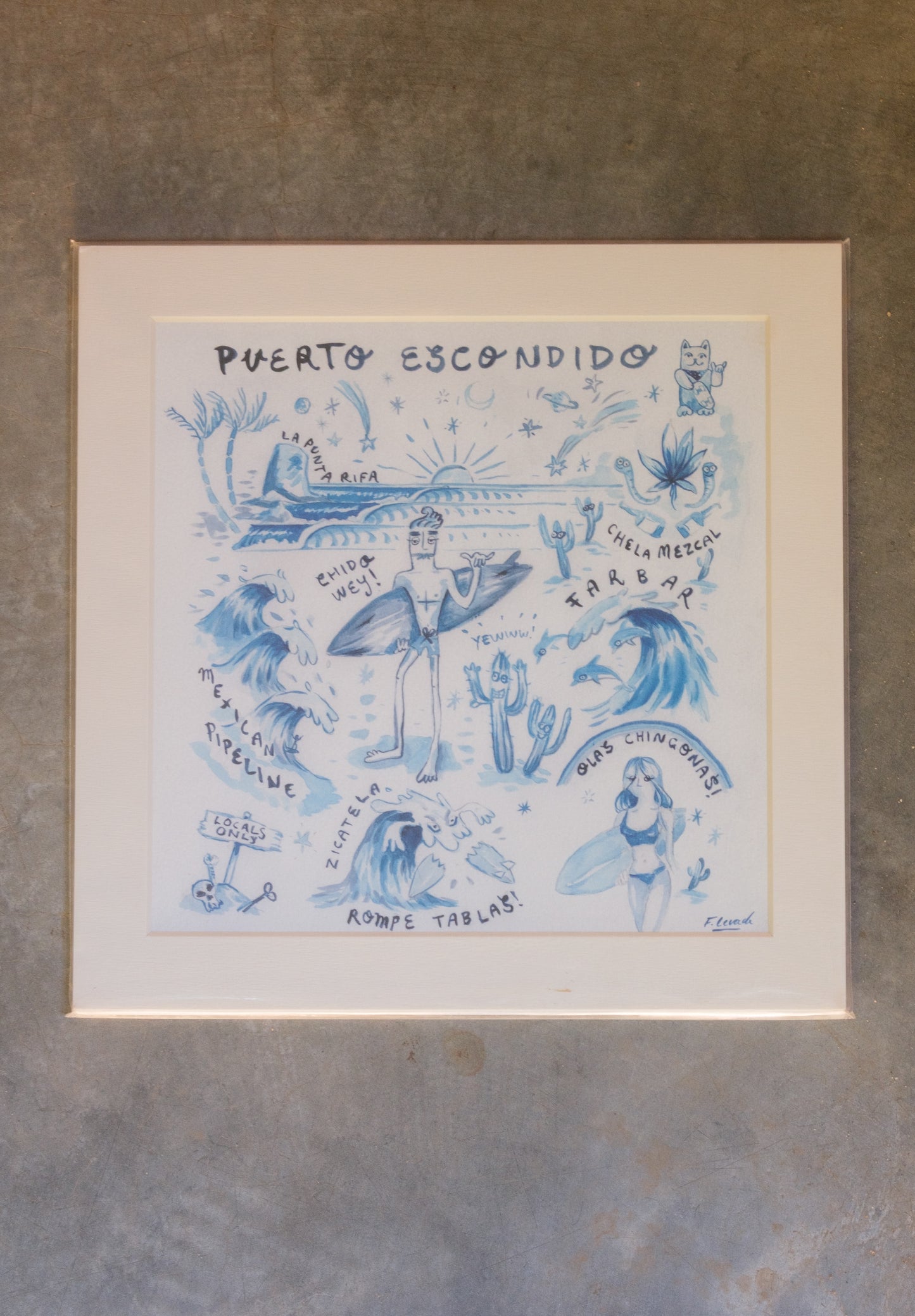 Puerto Escondido Print by ALOHA ZEN