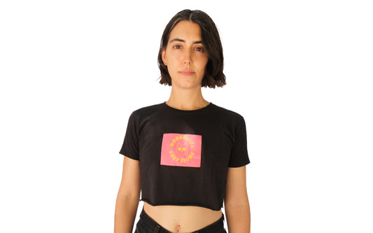 Bodeguita Surf Cat Crop tee