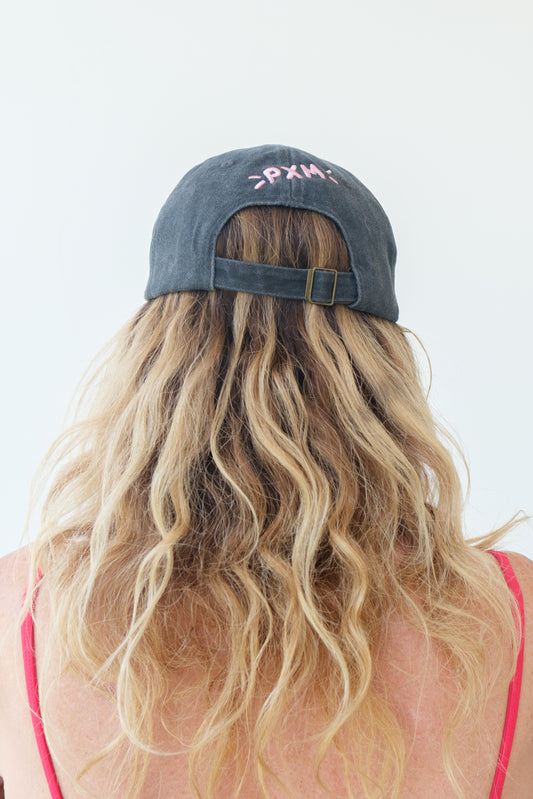 Washed Black Cap - Surf Cat